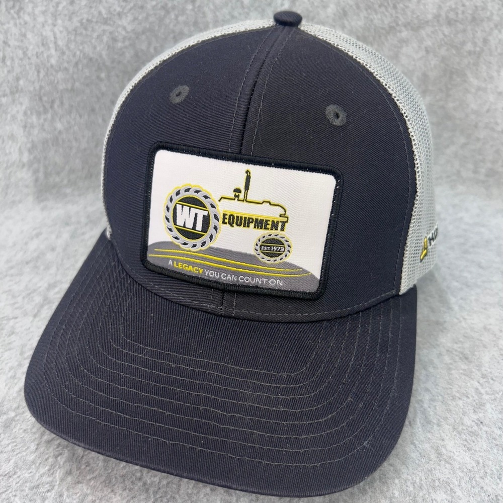 WT Equipment Tractor Patch Mens Black Hustler Trucker Hat Snapback OSFA